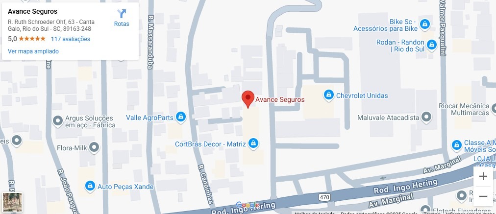Início 14 Mapa Avance Seguros